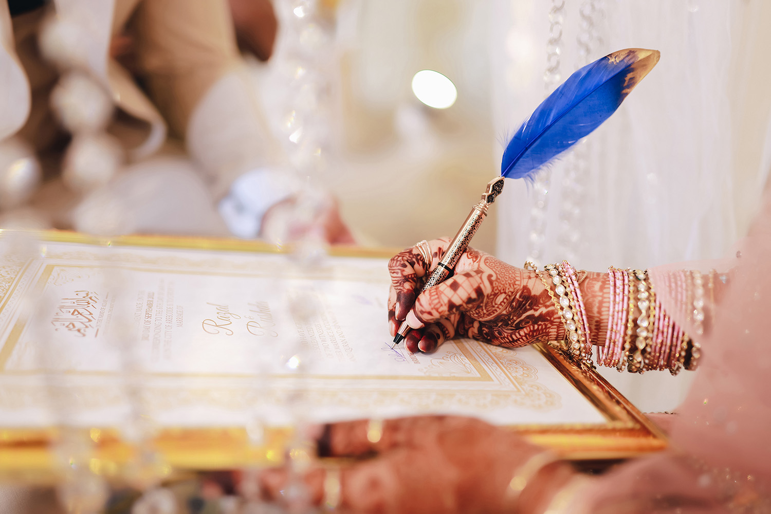 Wedding ceremony couple